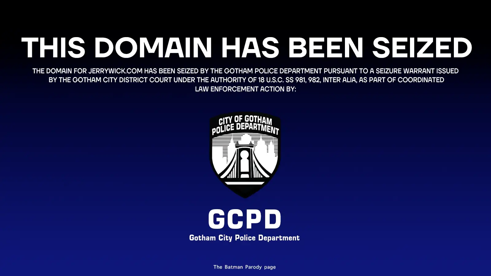 GCPD Notice